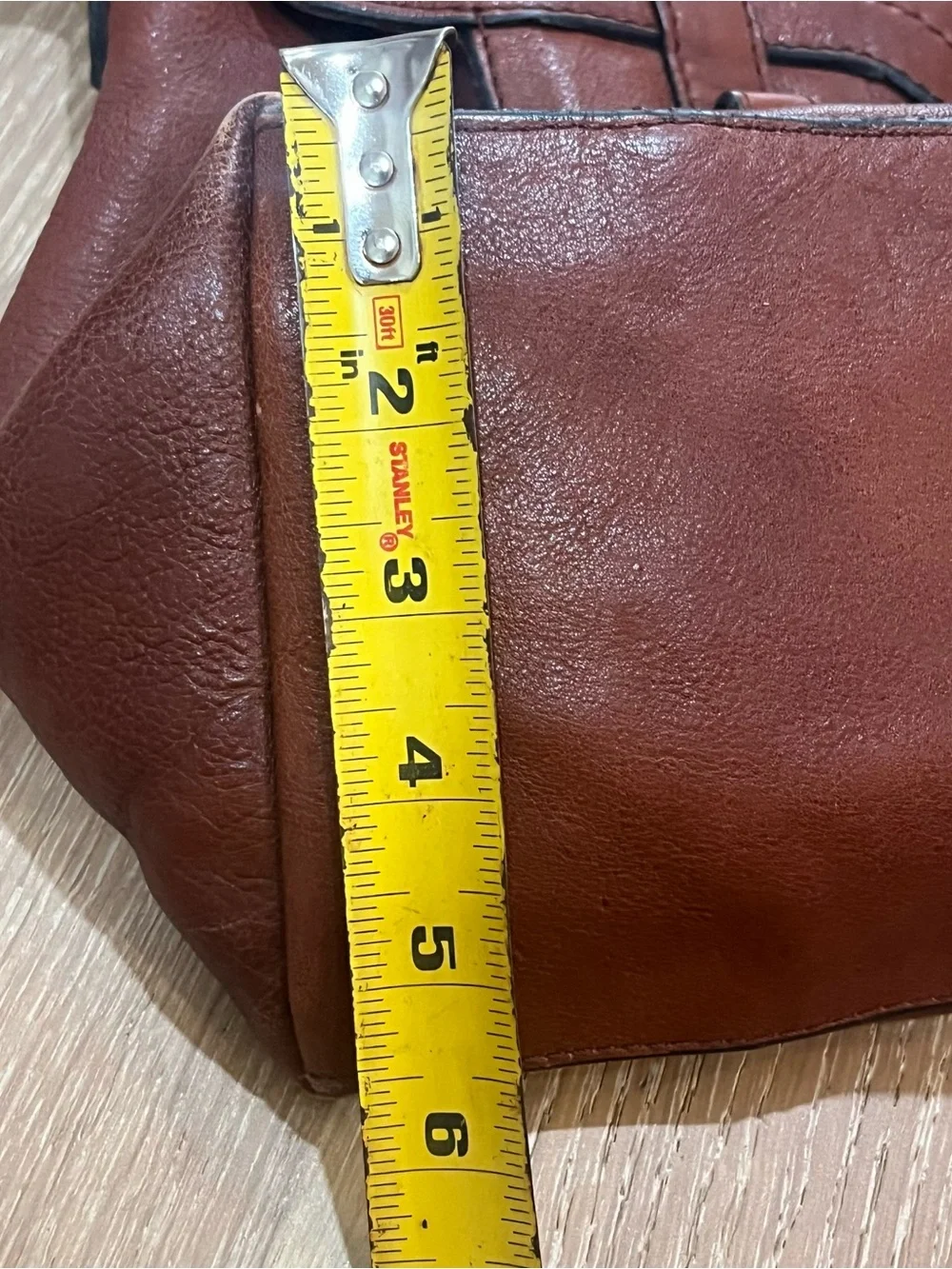 Tarnish Genuine Leather Brown Satchel Shoulder Bag 14x6x10